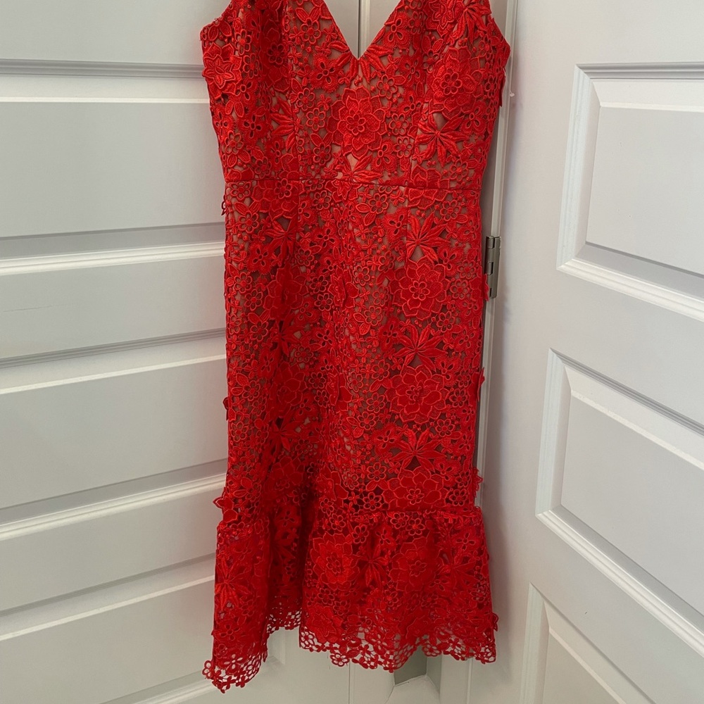 Dress the Population Red Lace Dress